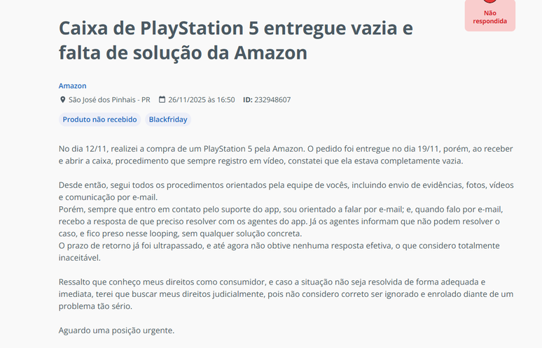 Outros clientes tiveram problemas semelhantes